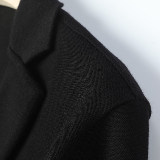 Autumn and winter new fashion suit lapel knitted cardigan men's business warm, comfortable and handsome sweater Hezudin