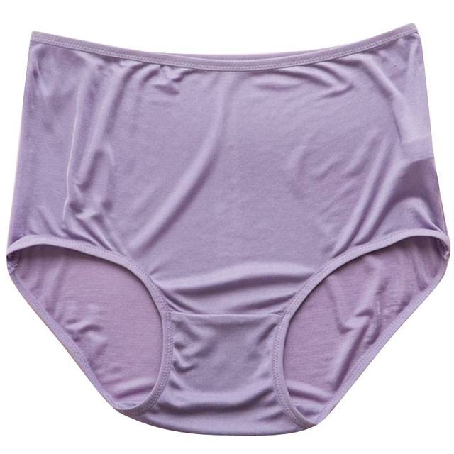 Simple high -waisted female silk panties all mulberry silk 42 needle double -sided knitted silk bag buttocks thin shorts