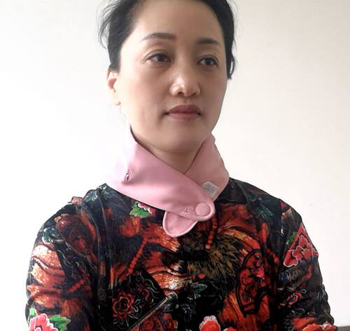 男女桑蚕丝填充护颈巾保暖颈椎围脖护脖子睡觉防寒小坎肩春秋冬 - 图0