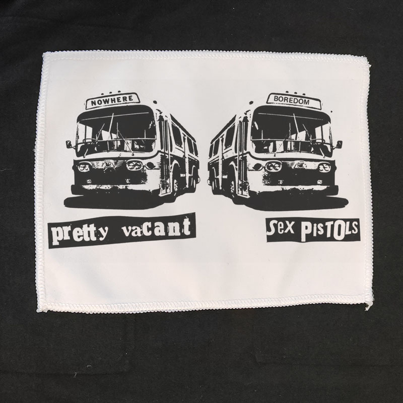 sex pistols sid nancy diy印花柔软桃皮绒布贴包包衣服装饰配件 - 图0