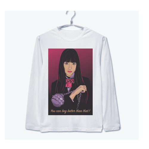 昆汀kill bill杀死比尔亚文化电影趣味拼接袖男女长袖T恤 - 图3