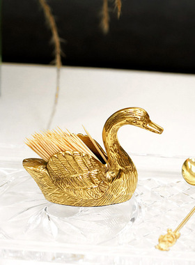 费灵家居黄铜手工制品水果叉收纳