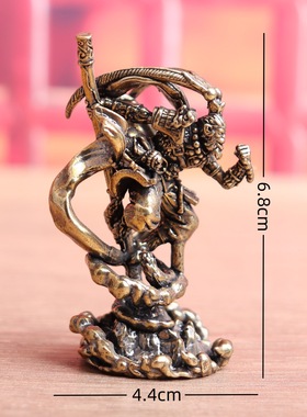 纯黄黑神话悟空齐天大圣美猴王复古实心装饰桌面茶宠工艺品铜摆件
