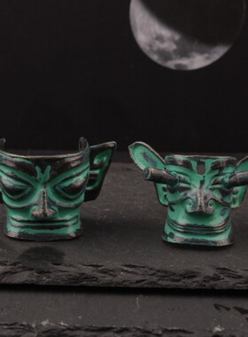 新款复古黄铜三星堆摆件神鸟面具神鸟桌面装饰品铜器摆件工艺品
