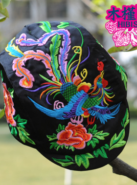 刺绣花女杨丽萍前进休闲复古帽子