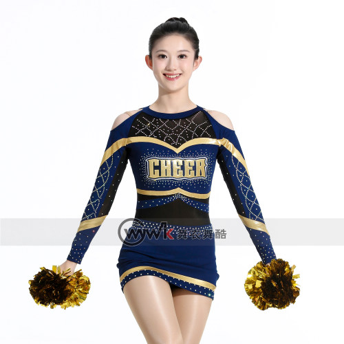 舞衣舞酷啦啦操服装足球宝贝健美比赛儿童竞技体操表演队训练定制 - 图1