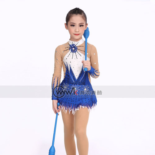 舞衣舞酷艺术体操服比赛花球技巧女儿童定制表演专业演出服 - 图3