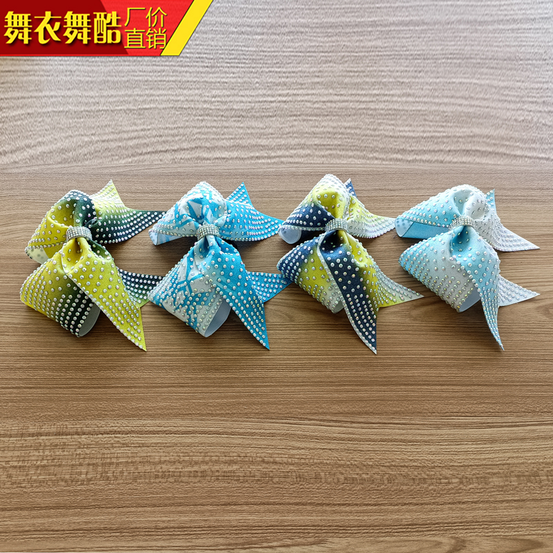 舞衣舞酷手工制作啦啦操比赛蝴蝶结头饰头花拉拉队头绳啦啦队 - 图2