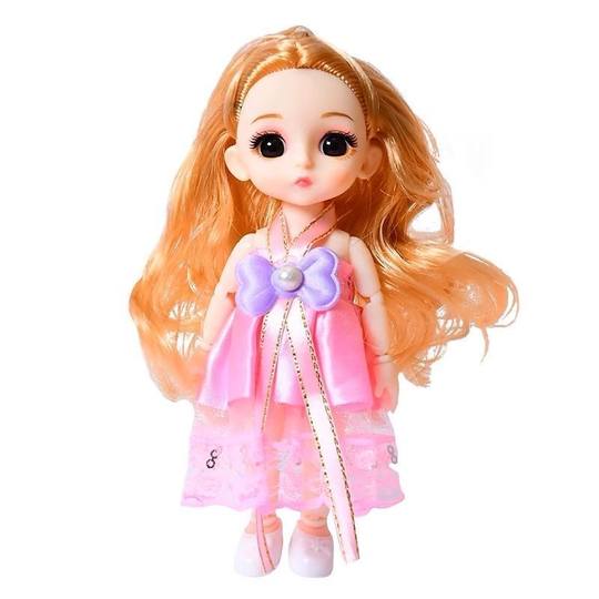 小号迷你娃娃玩具女孩公主玩偶2024新款16厘米洋娃娃套装换装衣服