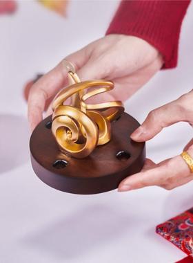 蛇年装饰摆件物宜本兮趣味转盘