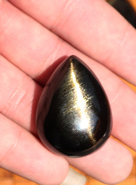 蕴奇水晶猫眼石戒面男女