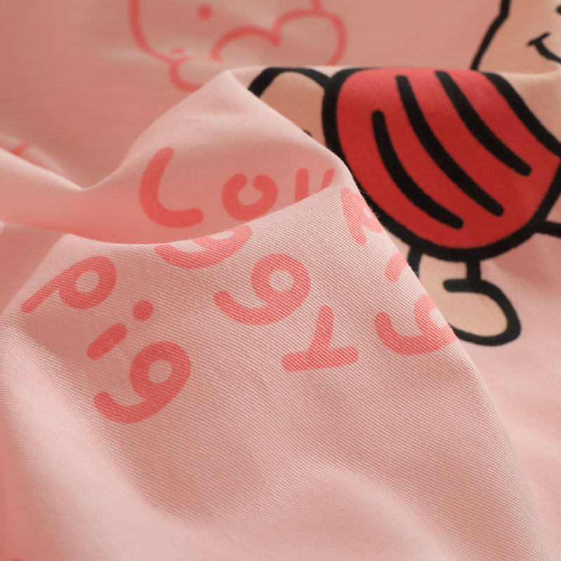 粉色猪猪儿童学生宿舍单人纯棉床单单件100全棉被单卡通可爱夏季