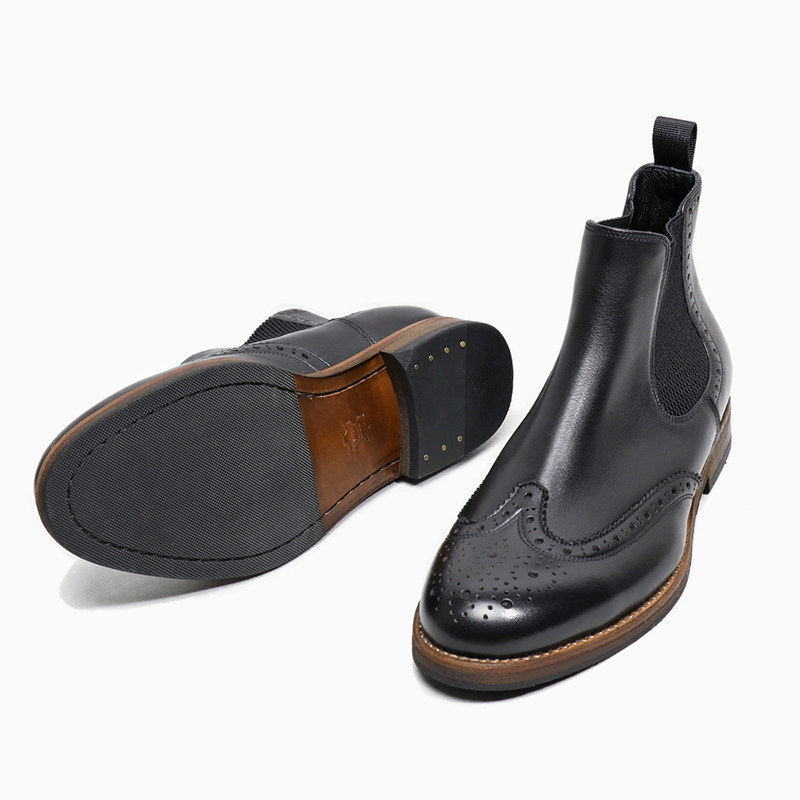 优100英伦真皮高帮男士皮靴商务休闲皮鞋短靴雕花布洛克切尔西靴,淘宝优惠券,粉丝福利购,淘宝优惠卷