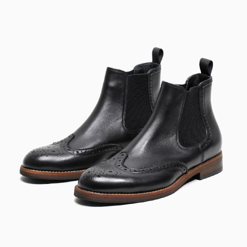 优100英伦真皮高帮男士皮靴商务休闲皮鞋短靴雕花布洛克切尔西靴,淘宝优惠券,粉丝福利购,淘宝优惠卷