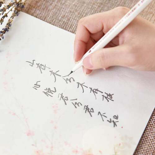 斯塔 金属珠光彩色软笔硬笔 10色油漆笔彩色记号笔装饰涂鸦相册笔 - 图1