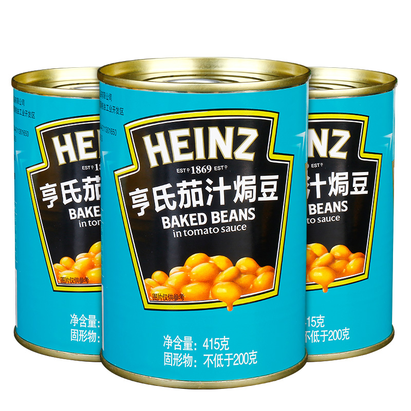 亨氏茄汁焗豆415g番茄焗豆罐头HEINZ BAKED BEANS 拍整箱24罐包邮 - 图3