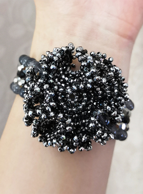 夸张夏威夷风情手工花朵晚装套装