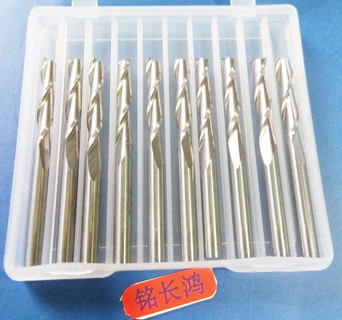 双刃铣刀平底刀2刃雕刻机木工密度板亚克力复合板切割钨钢螺旋刀_虎窝淘