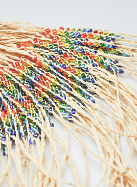 2025年新款潮新年许愿幸运爱情拉菲草手链节日礼物送女友闺蜜