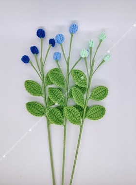 毕业成品手工毛线钩织编织雪浆叶网红花束花酱果雪果浆果情人节