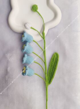 情人节毕业教师节成品手工编织毛线花铃兰花束生日礼物捧花居装饰