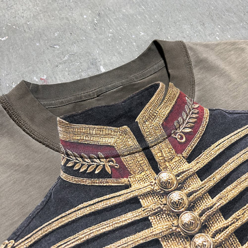 LIFEGOESON 26$$ Dress uniform 礼服数码印花洗水短袖T恤 - 图2