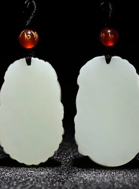 和田玉十二生肖白玉爱心吊坠男女款本命年守护神儿童挂件珠宝玉石