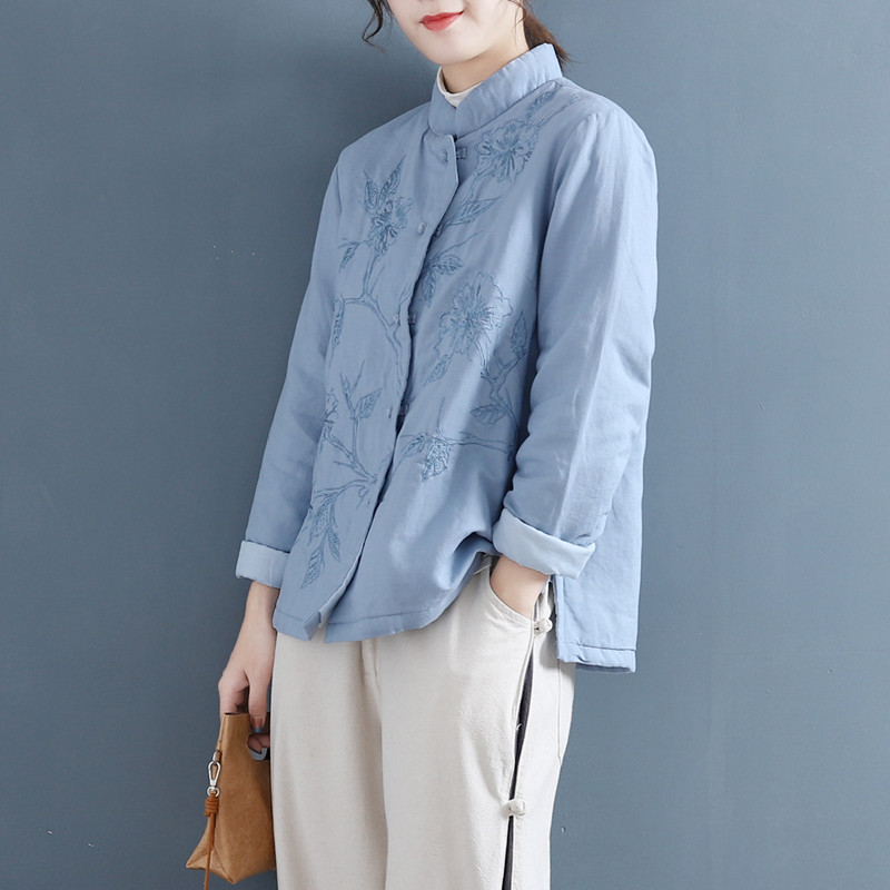 视频696棉衣秋冬夹棉茶服上衣棉袄短外套做衣服装裁剪图板纸样