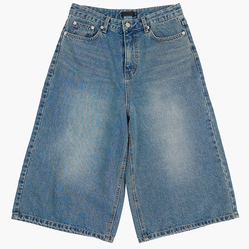 韩代Raucohouse Bray capri denim pants 水洗磨白牛仔短裤百搭 - 图3