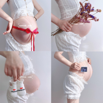 Pregnant woman photo at home for white lace fairy photo Write for real summer Photographic clothes for pregnant women Photographic clothing