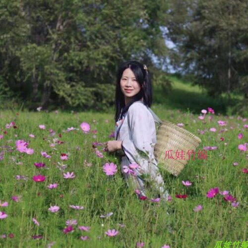 竹编小背篓儿童纯手工竹制品家用背兜竹背篓买菜竹篓采茶舞蹈道具 - 图0