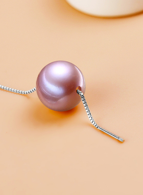 铂银满楼S925纯银项链穿珍珠女