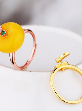 戒指空托DIY和田玉翡翠绿松石