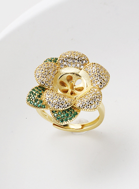 全新S925纯银戒指空托银饰戒托女