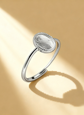 S925纯银戒指空托封底女款戒指托