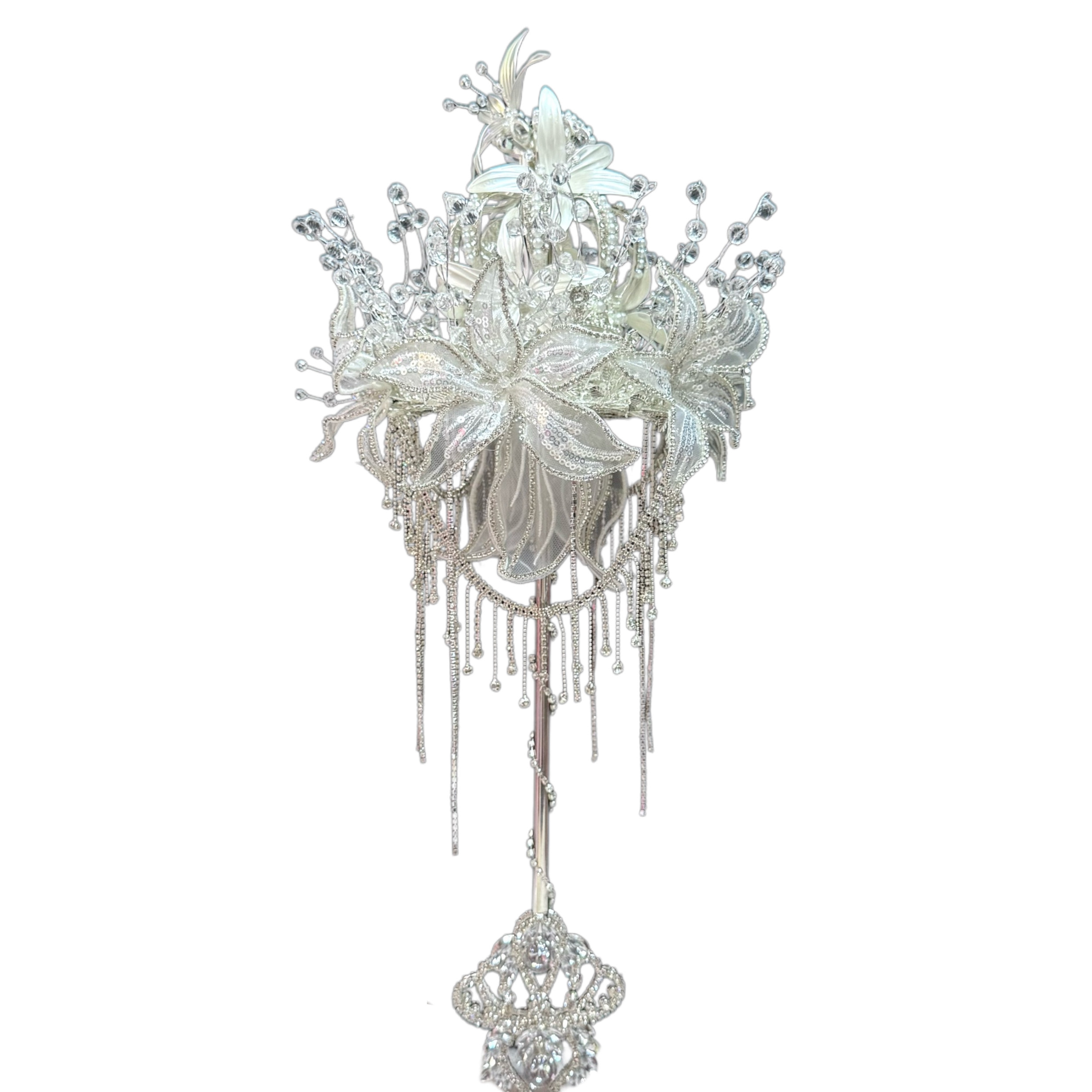 佳期重工定制高端水晶权杖手捧花新娘结婚diy材料包手工新婚礼物,淘宝优惠券,粉丝福利购,淘宝优惠卷