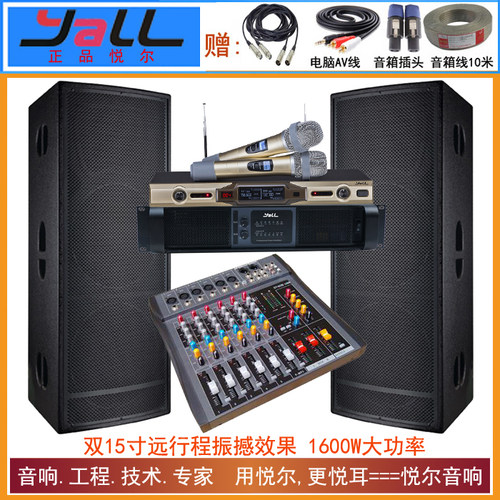 双15寸舞台音响套装 室外演出远程全频大型婚庆表演音箱RA-215 - 图0