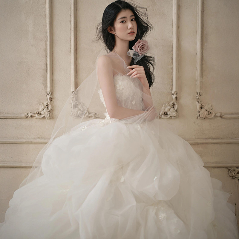 影楼拍照主题服装情侣写真拍照摄影礼服外景旅拍白色梦幻花神婚纱,淘宝优惠券,粉丝福利购,淘宝优惠卷