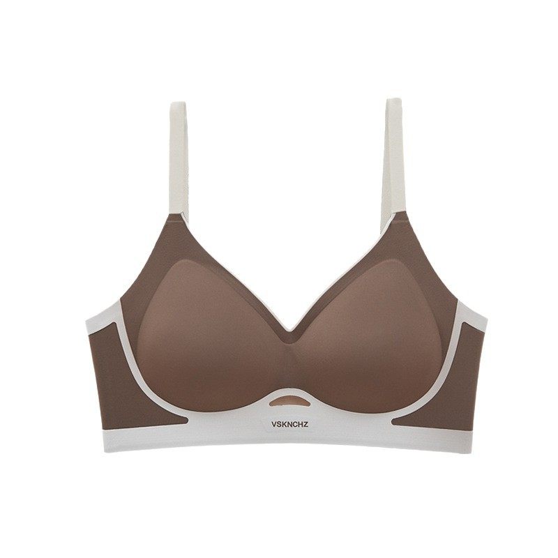 时尚撞色无痕内衣女小胸显大不空杯聚拢防下垂无钢圈固定杯文胸罩,淘宝优惠券,粉丝福利购,淘宝优惠卷