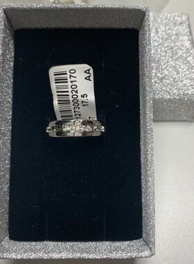 17号白金色百搭戒指指围53mm光亮潮流女戒个性欧美时尚新品潮手饰