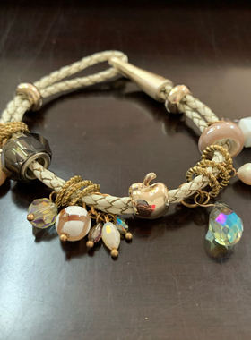 民族风水晶复古19cm手链