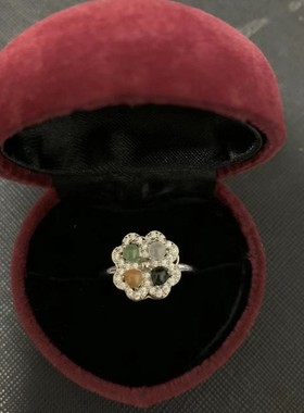 可调节开口戒翡翠可转动中国风女