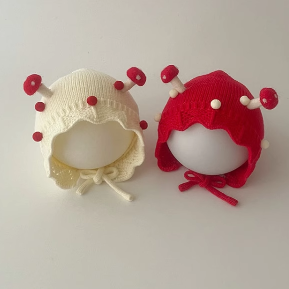 公主红色婴幼儿童毛线帽子秋冬季小月龄女宝宝护耳可爱超萌过新年,淘宝优惠券,粉丝福利购,淘宝优惠卷