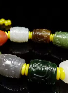 天然玉石多宝路路通手链