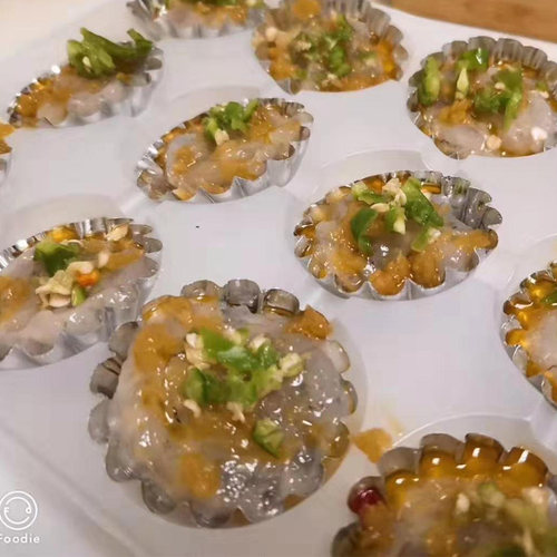 烤肉店专用锡纸烤虾滑新款半成品海鲜手打虾滑圆形锡箔纸烧烤虾仁 - 图0