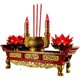 LED lotus lamp for lamp plug-in candle incense burner complete set
