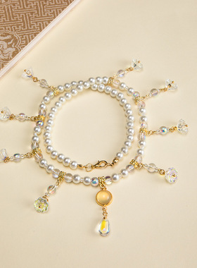 璎珞项圈项链珍珠软古装秀禾服唐风汉服配饰新中式汉元素串珠