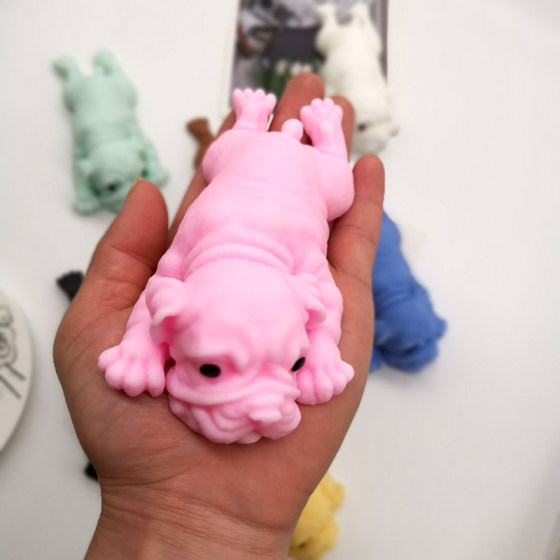 Internet celebrity Papa Dog pinch music decompression vent toy vent dumpling soft rubber Shar-Pei dog decompression Douyin little milk dog