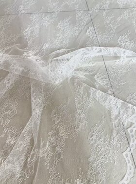 法式浮雕花叶镂空蕾丝面料花卉网布婚纱布
