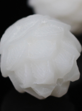 陵固思DIY白玉菩提雕刻莲花散珠